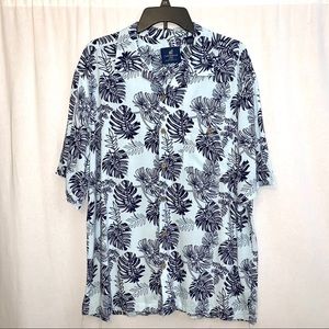 Caribbean Joe‎ Tropical Floral Button Up Shirt L